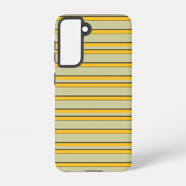 Cute modern yellow stripes samsung galaxy s21 case (Back)