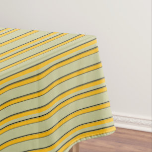 Cute modern yellow stripes tablecloth