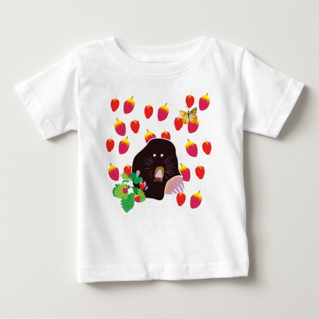 Cute Mole  Baby Bodysuit (Front)