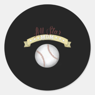 Cute Mom All Star Personalized T Shirt  Classic Round Sticker