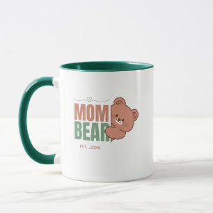Cute Mom Bear Pastel Typography Art Mug