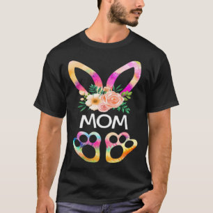 Cute Mom Bunny Tie Dye Print  Family Easter Day Mo T-Shirt