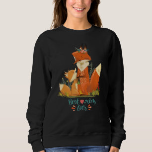 Cute mom fox with her kid, Happy Mother's Day Sweatshirt