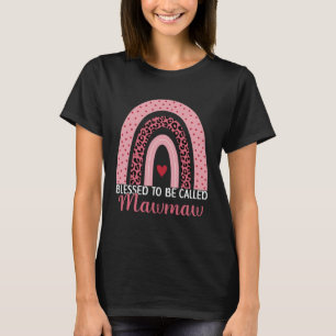 Cute Mom Grandma Blessed To Be Called Mawmaw Leopa T-Shirt