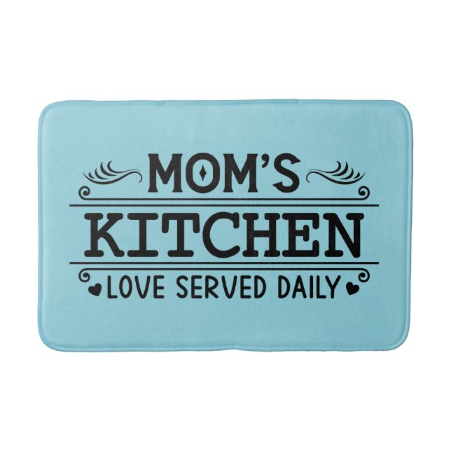 Cute Mom love kitchen word art  Bath Mat (Front)