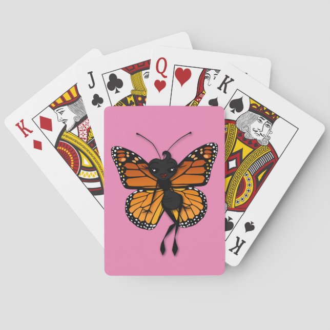 CUTE MONARCH BUTTERFLY DECK OF PLAYING CARDS (Back)