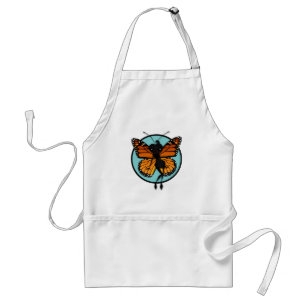CUTE MONARCH BUTTERFLY LADY APRON