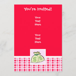 Cute Money Bags Invitation