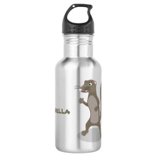 Cute mongoose cartoon illustration 532 ml water bottle