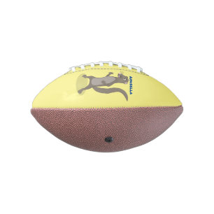 Cute mongoose cartoon illustration football