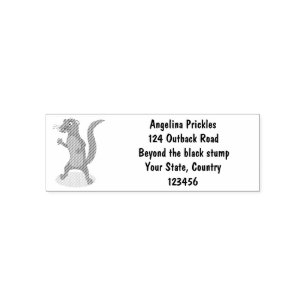 Cute mongoose cartoon illustration self-inking stamp