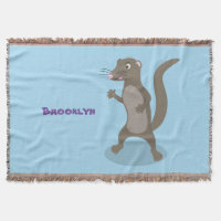 Cute mongoose cartoon illustration