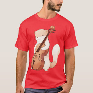 Cute mongoose playing cello 1 T-Shirt
