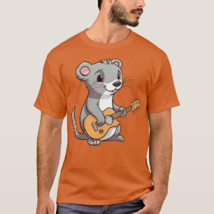Cute mongoose playing guitar T-Shirt
