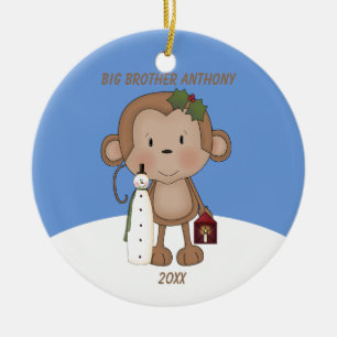 Cute Monkey Big Brother Ornament