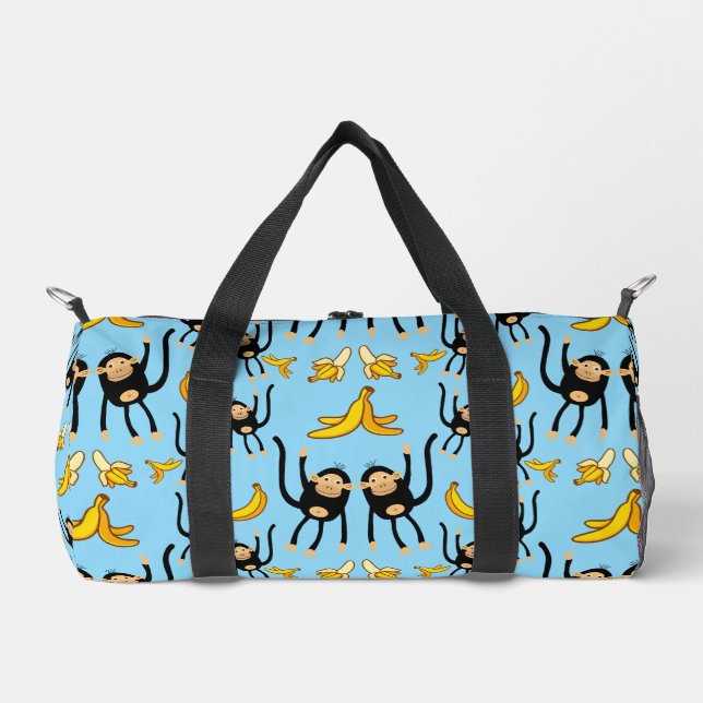 Cute Monkey Birthday  Duffle Bag (Front)