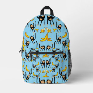 Cute Monkey Birthday Printed Backpack