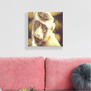 Cute monkey canvas print