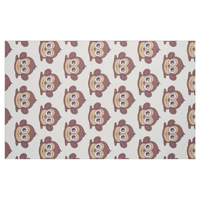 Cute monkey clipart fabric (Fat Quarter)