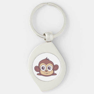 Cute monkey clipart key ring