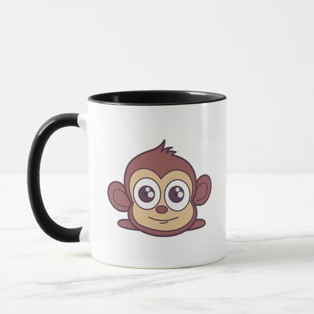 Cute monkey clipart mug (Left)
