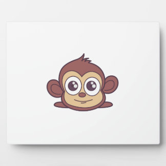 Cute monkey clipart plaque