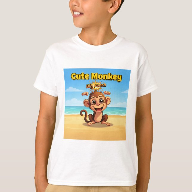 cute monkey design for t-shirt (Front)
