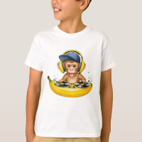 Cute Monkey DJ Illustration