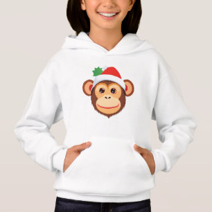 Cute Monkey face Safari Santa Christmas Costume 