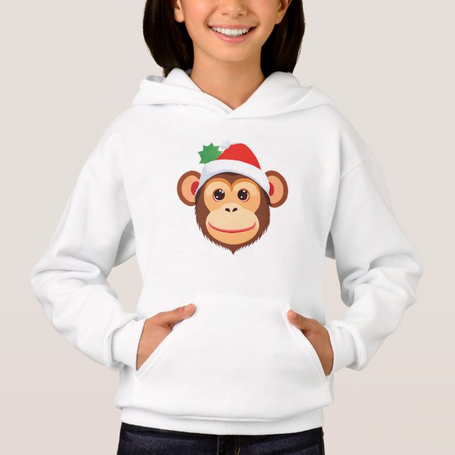 Cute Monkey face Safari Santa Christmas Costume  (Front)