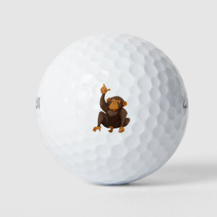 Cute monkey golf balls