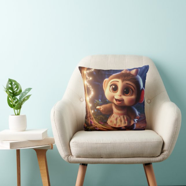 Cute monkey in a dress cushion (Chair)