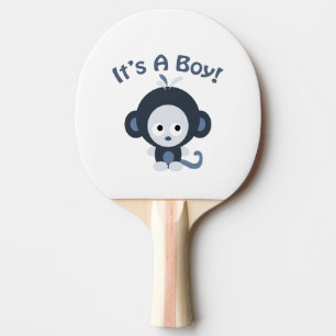 Cute Monkey - It's a boy! Ping Pong Paddle