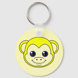 Cute Monkey Lemon Key Ring