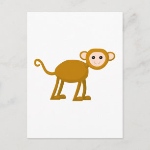 Cute Monkey. Postcard