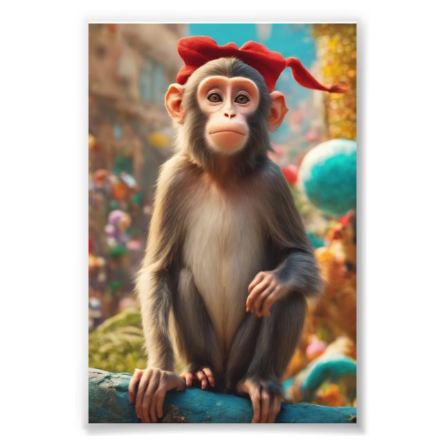 Cute Monkey Poster (Front)