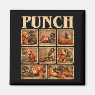Cute monkey punch baby magnet