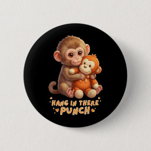 Cute Monkey Punch Baby Monkey Punch Team Punch 6 Cm Round Badge