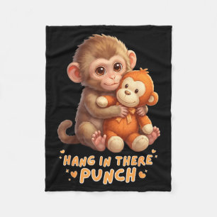 Cute Monkey Punch Baby Monkey Punch Team Punch Fleece Blanket