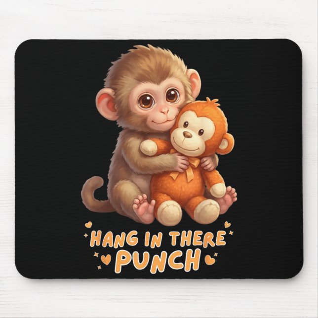 Cute Monkey Punch Baby Monkey Punch Team Punch Mouse Pad (Front)