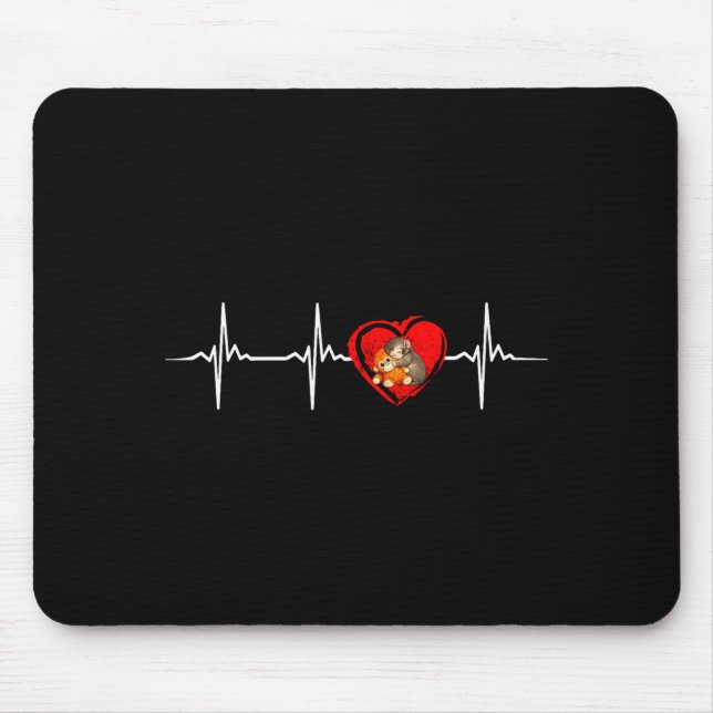 Cute monkey punch heartbeat - ultimately have to b mouse pad (Front)