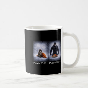 Cute monkey punch meme funny animal design coffee mug