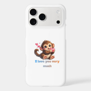 Cute Monkey Romantic Quote Illustration