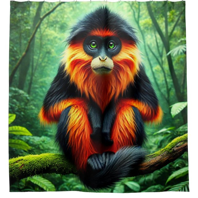 Cute Monkey Shower Curtain (Front)