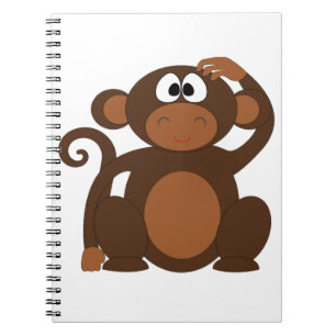 Cute Monkey Spiral Notebook