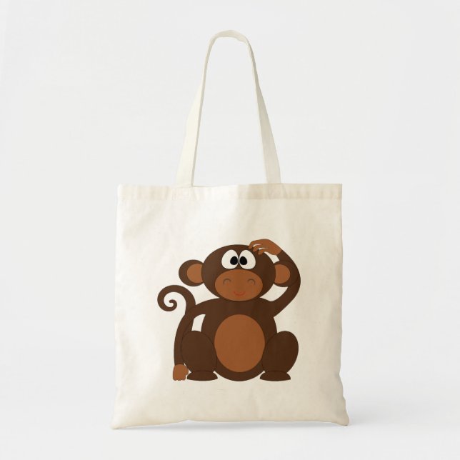 Cute Monkey Tote Bag (Front)