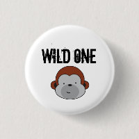 Cute Monkey Wild one safari birthday party