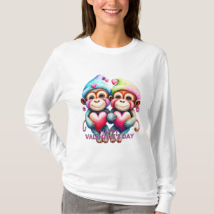 Cute Monkeys Celebrating T-Shirt