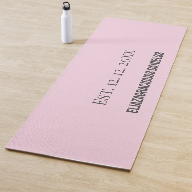 Cute Monogram Initial Personalized Yoga Mat Gift (In Situ)