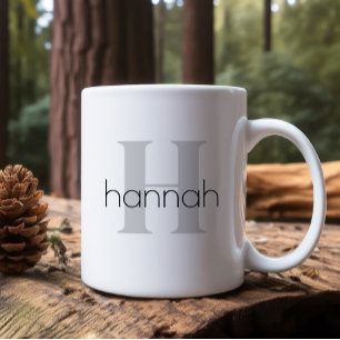 Cute Monogram Minimalist Design Coffee Mug